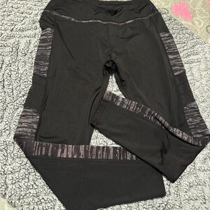 2 Black and Gray Patterned Leggings